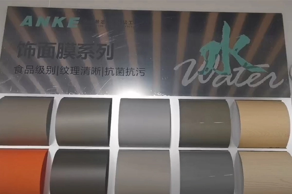 أبواب من الحبوب الخشبية للديكور الداخلي ، خزانة من كلوريد البولي فينيل ، رقائق غشاء ضغط فراغي