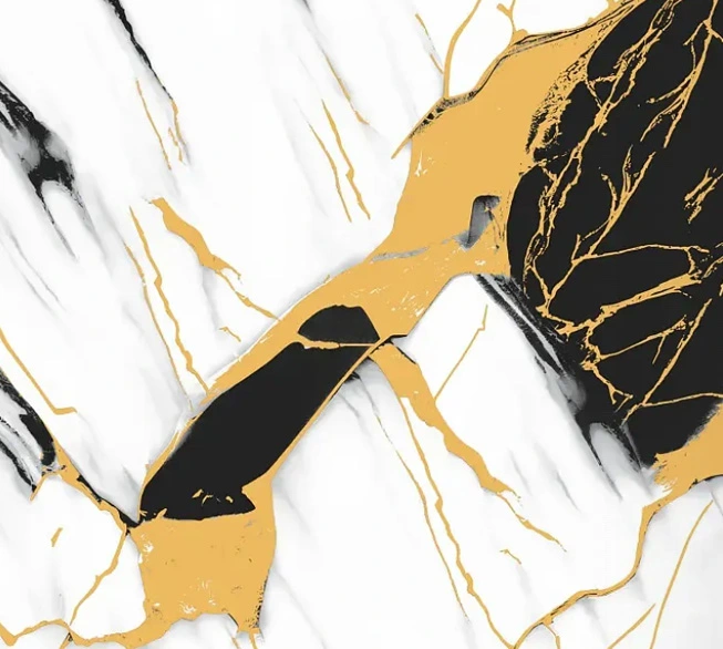 ورق حائط رخامي ذهبي من كلوريد البولي فينيل